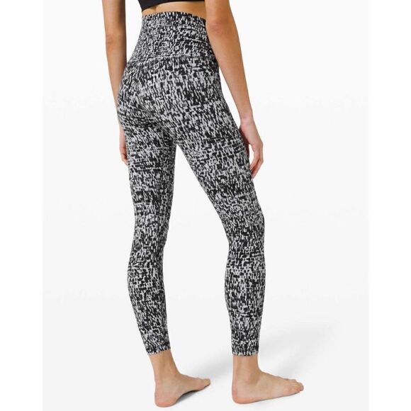 Lululemon Align Pant II 25" High Rise Leggings Urban Block Ice Grey Black size 2 - Picture 2 of 14